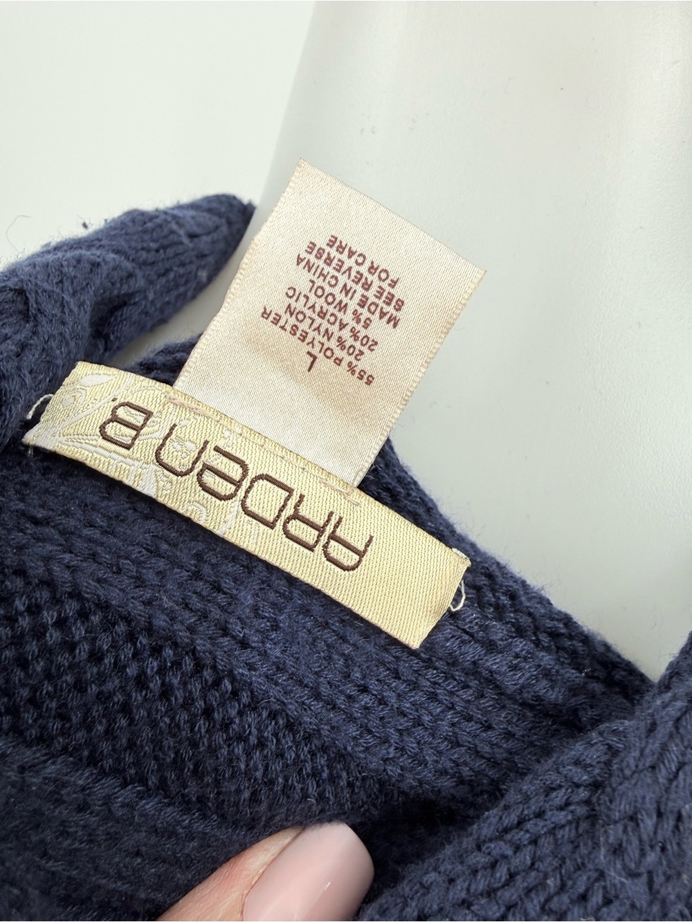 Classic Navy Cowl Neck Sweater Dress - Picture 6 of 7